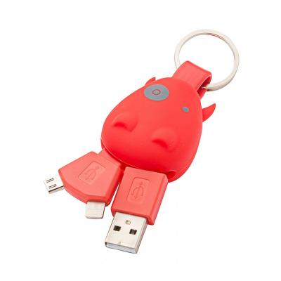 USB nabíjací redukcia - kľúčenka na Micro USB a Lightning IOS (Apple) 16