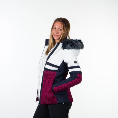 BU-6006SNW dámska trendová lyžiarska zateplená bunda AMITY 50