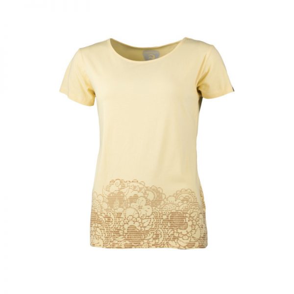 TR-4395SP dámske tričko voľnočasové jednofarebné bavlnené s kvetinovým motívom SANDRO 3